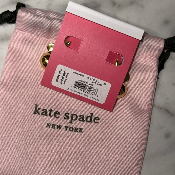 Kate Spade $68 NWT - Minnie Mouse Disney Earrings! New with Dustbag! - Picture 3 of 4
